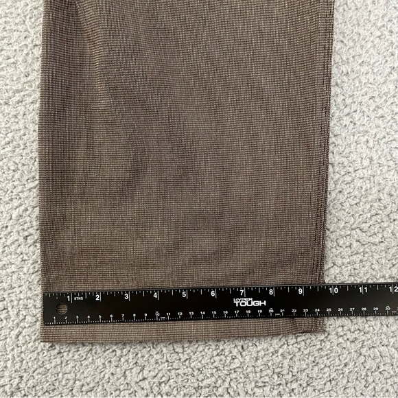 NEW Lee Straight Leg Pants Women 16M Coffee Kelley Slimming Comfort Fit Tweed - Picture 10 of 11